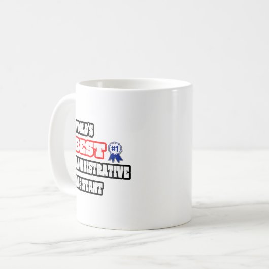 Weltbeste Verwaltungsassistentin Kaffeetasse (Vorderseite Links)
