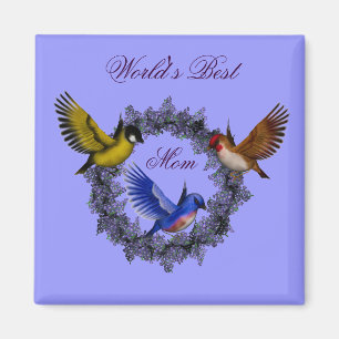 Weltbeste Vogelarten in der Mama auf Blume Magnet