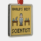 Weltbeste Wissenschaftler Silbernes Ornament (Rechts)