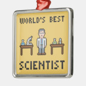 Weltbeste Wissenschaftler Silbernes Ornament (Links)