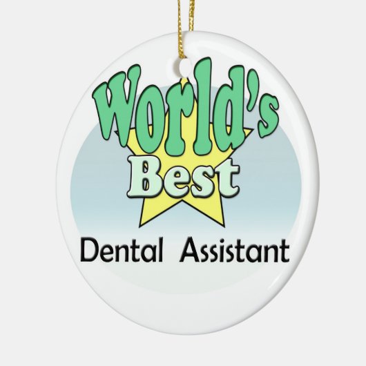 Weltbeste Zahnärztin Keramik Ornament (Links)