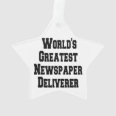 Weltbeste Zeitungsausgabe Ornament (Rückseite)