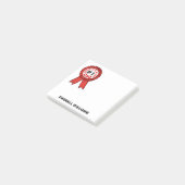 Weltbesten Vater Zitat Red Ribbon 3x3 Post-it Klebezettel (angewinkelt)