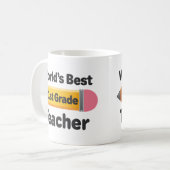 Weltbester 1. Grad-Lehrer-Bleistift Kaffeetasse (Vorderseite Links)
