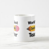 Weltbester 1. Grad-Lehrer-Bleistift Kaffeetasse (Mittel)
