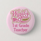 Weltbester 1. Grad-Lehrer Button (Vorderseite)