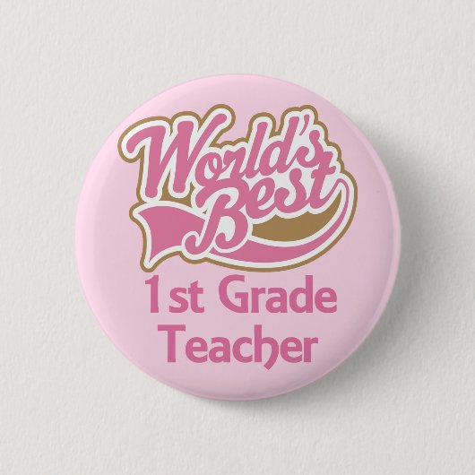 Weltbester 1. Grad-Lehrer Button (Vorderseite)