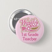 Weltbester 1. Grad-Lehrer Button (Vorne & Hinten)