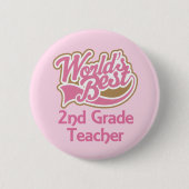 Weltbester 2. Grad-Lehrer Button (Vorderseite)