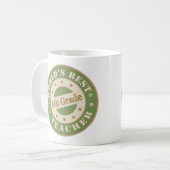 Weltbester 6. Grad-Lehrer Kaffeetasse (Vorderseite Links)