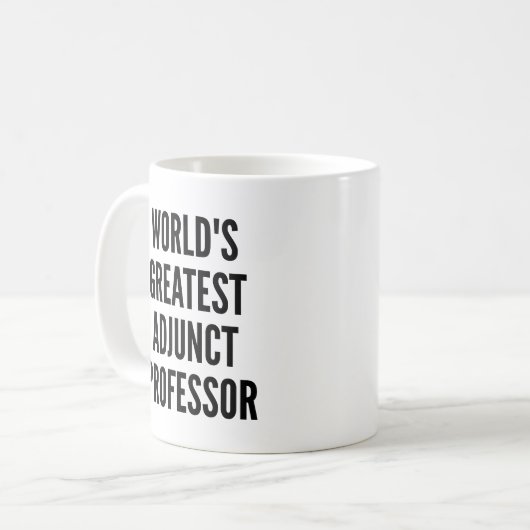 Weltbester Adjuncto Professor Kaffeetasse (Vorderseite Links)