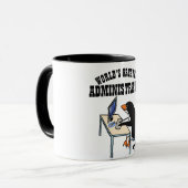 Weltbester ADMINISTRATOR ADMIN Gaben Pinguin Tasse (Vorderseite Links)