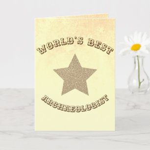 Weltbester Archäologe Goldener Stern Karte