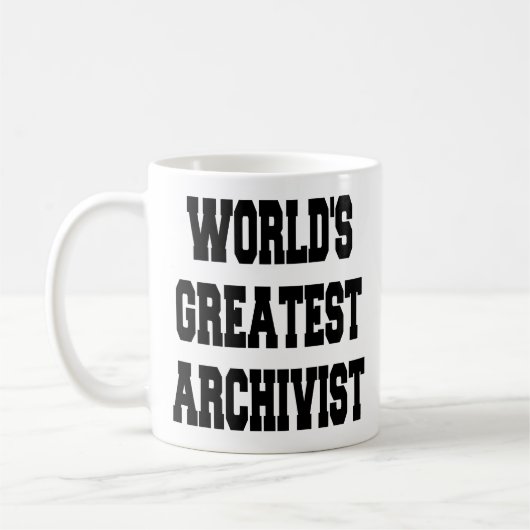 Weltbester Archivar Kaffeetasse (Links)