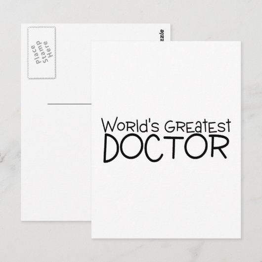 Weltbester Arzt Postkarte (Vorne/Hinten)
