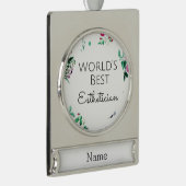 Weltbester Ästhetiker Banner-Ornament Silber (Rechts)