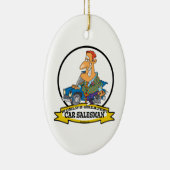WELTBESTER AUTO SALESMAN II CARTOON KERAMIK ORNAMENT