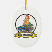 WELTBESTER AUTO SALESMAN II CARTOON KERAMIK ORNAMENT (Vorne)
