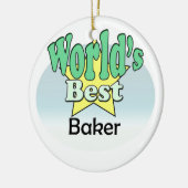 Weltbester Bäcker Keramik Ornament (Links)