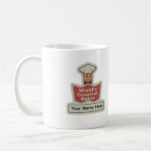 Weltbester Bäcker Retro-Cartoon-Tasse Kaffeetasse (Links)