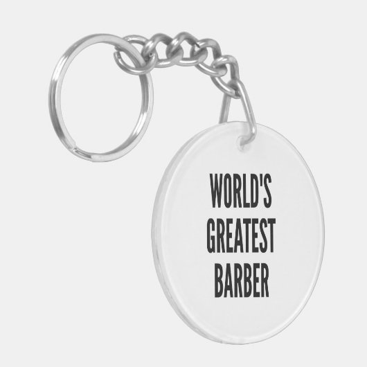 Weltbester Barber Schlüsselanhänger (Vorderseite links)