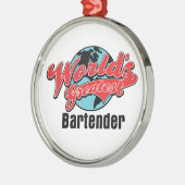 Weltbester Barkeeper Silbernes Ornament (Links)