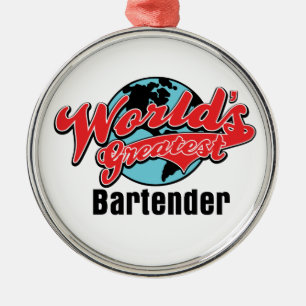 Weltbester Barkeeper Silbernes Ornament