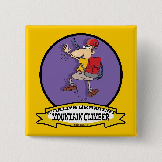WELTBESTER BERGKLIMBER-CARTOON BUTTON (Vorderseite)