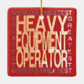 Weltbester Betreiber schwerer Geräte Keramikornament (Rückseite)