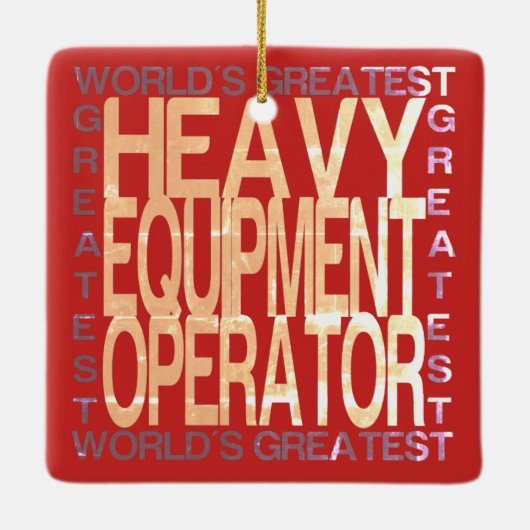 Weltbester Betreiber schwerer Geräte Keramikornament (Rückseite)
