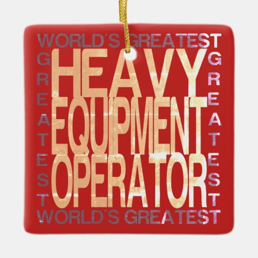 Weltbester Betreiber schwerer Geräte Keramikornament (Vorderseite)