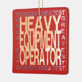 weltbester Betreiber schwerer Geräte Keramikornament (Links)