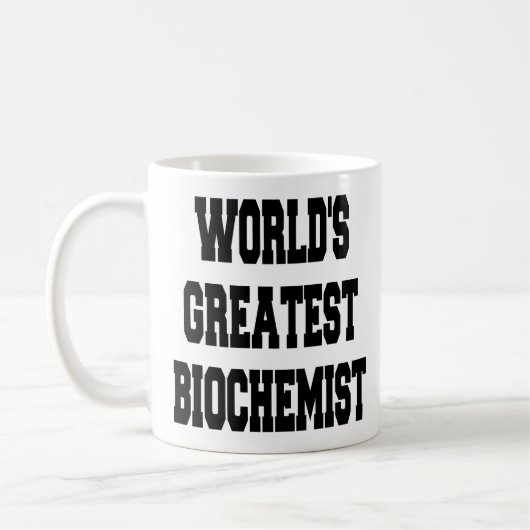 Weltbester Biochemiker Kaffeetasse (Links)