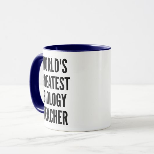 Weltbester Biologielehrer Tasse (Vorderseite Links)