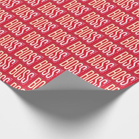 Weltbester Boss Geschenkpapier (Ecke)