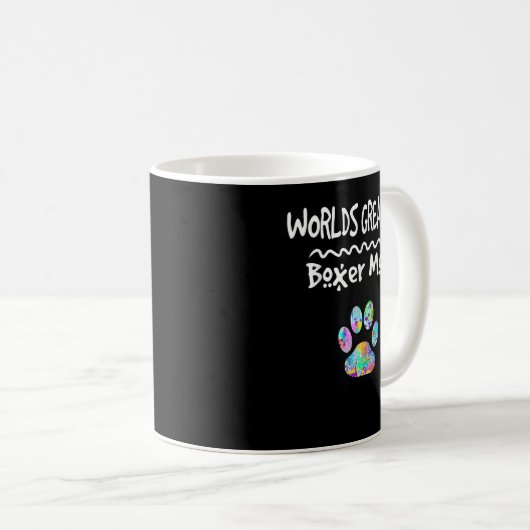 Weltbester Boxer Dog Mama Mutter Niedlicher Paw Pr Kaffeetasse (VorderseiteRechts)