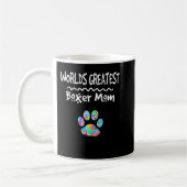 Weltbester Boxer Dog Mama Mutter Niedlicher Paw Pr Kaffeetasse (Links)