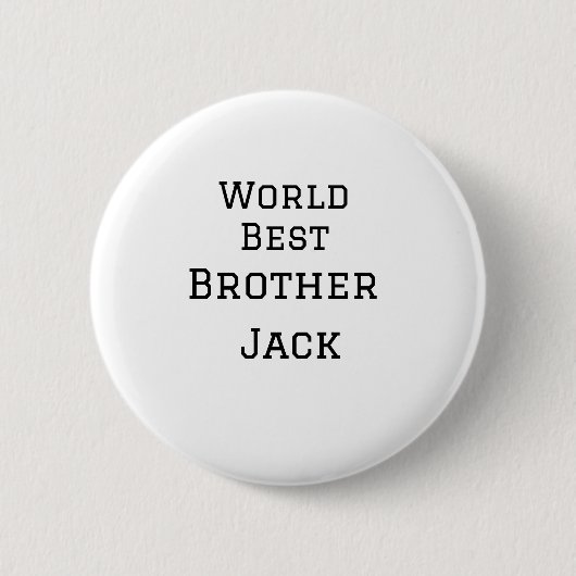 Weltbester Bruder fügt einfach den Text Sport hinz Button (Vorderseite)