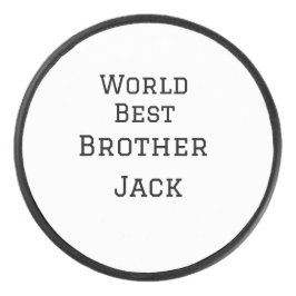 Weltbester Bruder fügt einfach den Text Sport hinz Eishockey Puck