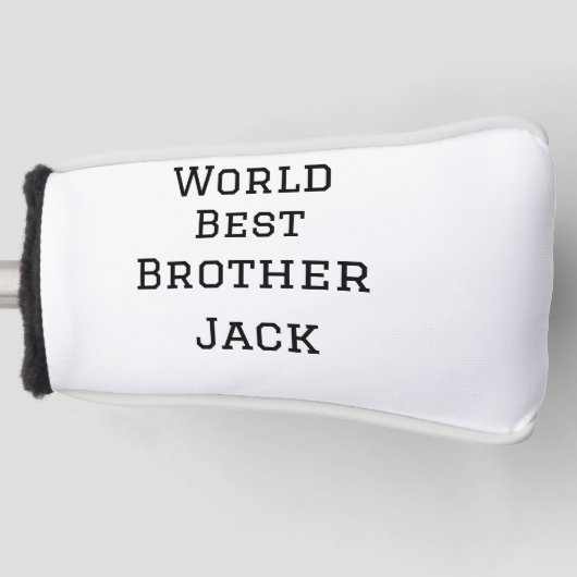 Weltbester Bruder fügt einfach den Text Sport hinz Golf Headcover (Vorderseite)