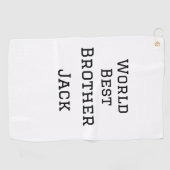 Weltbester Bruder fügt einfach den Text Sport hinz Golfhandtuch (Horizontal)