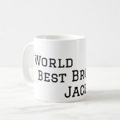 Weltbester Bruder fügt einfach den Text Sport hinz Kaffeetasse (Vorderseite Links)