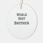 Weltbester Bruder fügt einfach den Text Sport hinz Keramik Ornament (Links)