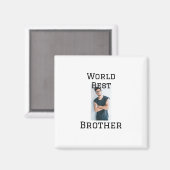 Weltbester Bruder fügt einfach den Text Sport hinz Magnet (Vorderseite/Rückseite)