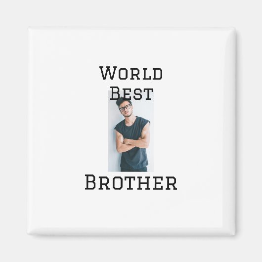 Weltbester Bruder fügt einfach den Text Sport hinz Magnet (Vorne)