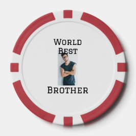 Weltbester Bruder fügt einfach den Text Sport hinz Pokerchips