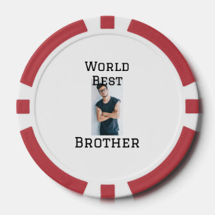 Weltbester Bruder fügt einfach den Text Sport hinz Pokerchips