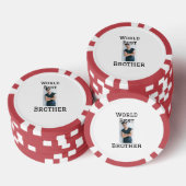 Weltbester Bruder fügt einfach den Text Sport hinz Pokerchips (Stapel)