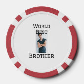 Weltbester Bruder fügt einfach den Text Sport hinz Pokerchips (Rückseite)