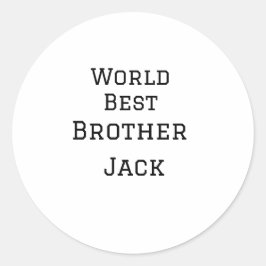 Weltbester Bruder fügt einfach den Text Sport hinz Runder Aufkleber